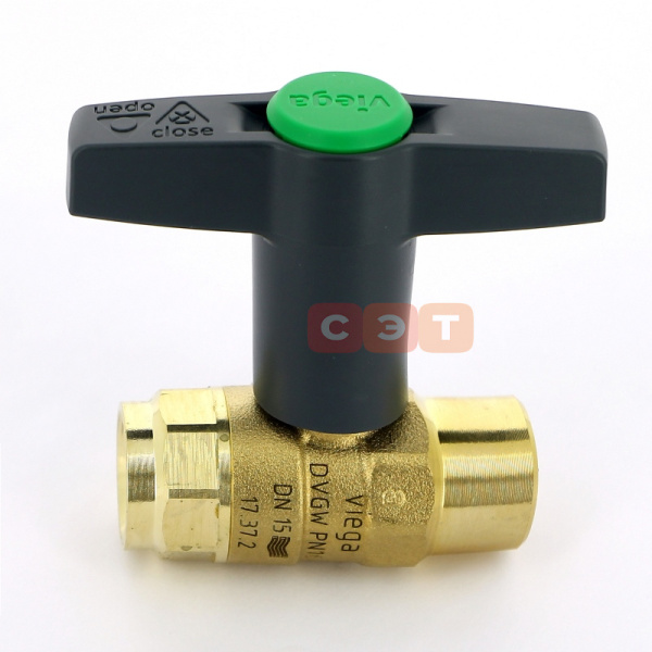 Шаровой кран Easytop ВР-ВР (бронза, Т-образная ручка)  1/2" (Viega)